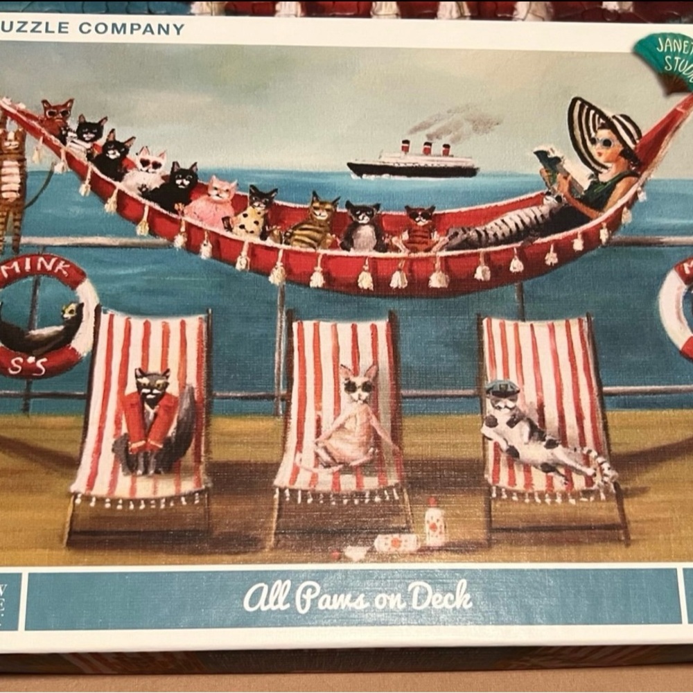 Puzzle Company "All Paws on Deck" Jigsaw Puzzle - Red / White